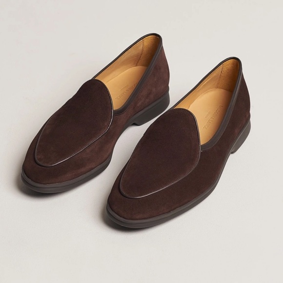 BAUDOIN & LANGE Chocolate Brown Suede Loafers – Size 11 – Like New